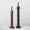 Hello Honey® Hand Carved Wood Taper Candle Holder